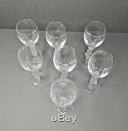 7 Bayel Bacchus Wine Glasses Frosted Male Nude Crystal 