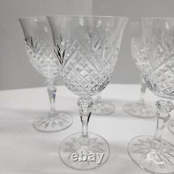 1 2 Vintage Galway Crystal Longford Wine Glass Clear Cut