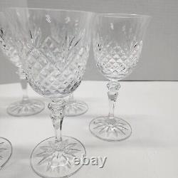 1 2 Vintage Galway Crystal Longford Wine Glass Clear Cut