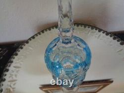 1 Nachtmann Traube Aqua Blue 8 1/4 Crystal Hand Cut To Clear Wine Glass Goblet