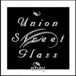 1 (One) UNION STREET GLASS SIENNA COBALT Burgundy Wine Glass-Signed & Dated