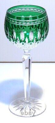 1 Waterford Crystal Clarendon Wine Hock Glass Emerald Green
