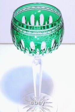 1 Waterford Crystal Clarendon Wine Hock Glass Emerald Green