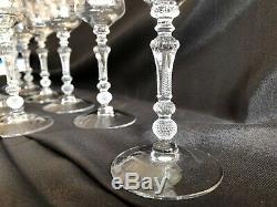 10 Cambridge Glass Rose Point Clear 3500 Elegant Crystal Liquor Cocktail Goblets