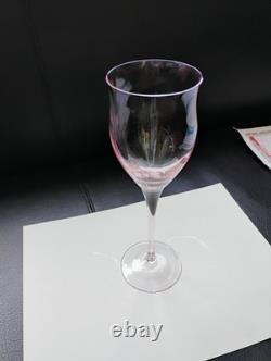 10 Crystal Pink Noritake Royal Pierpont Water Goblets Wine Glass 12oz