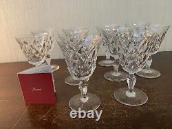 10 Glasses Wine Red Decor Palm Leaves IN Crystal Baccarat (Price per Unit)