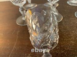 10 Glasses Wine Red Decor Palm Leaves IN Crystal Baccarat (Price per Unit)