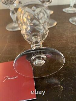 10 Glasses Wine Red Decor Palm Leaves IN Crystal Baccarat (Price per Unit)