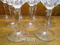 10 Gorham Crystal Wine Glasses Glenwood