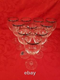 10 Mikasa Crystal Stephanie Gold 7 1/8 Wine Glasses
