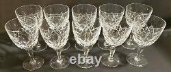 10 Orrefors Karolina Water Wine Goblets Stemware 5 7/8 inch tall