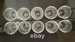 10 Orrefors Karolina Water Wine Goblets Stemware 5 7/8 inch tall