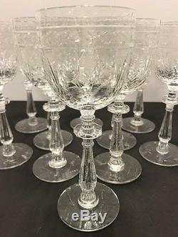 10-Vintage Libby Rock Sharpe Frontenac 8 Wine / Water Glasses Mint