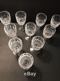 10 WATERFORD CRYSTAL COLLEEN 4 3/4 CLARET WINE GLASSES Excellent Cond Marked