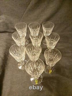 10 Waterford Crystal Kylemore Claret Wine Glasses