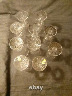 10 Waterford Crystal Kylemore Claret Wine Glasses