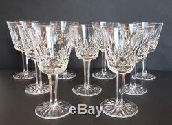 10 Waterford Crystal Lismore Claret Wine Glasses 5- 7/8