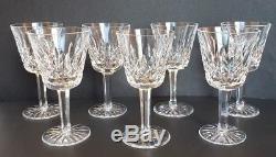 10 Waterford Crystal Lismore Claret Wine Glasses 5- 7/8