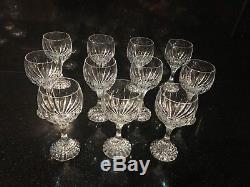 11 Baccarat Crystal Massena Wine Glass Never Used Mint Condition