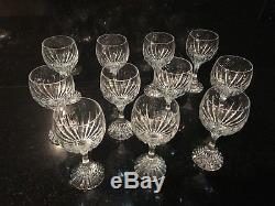 11 Baccarat Crystal Massena Wine Glass Never Used Mint Condition