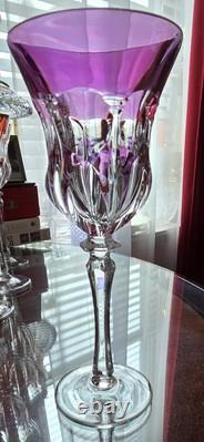 11 Lippert Multicolored Cut To Clear Crystal Wine Glasses 8.75