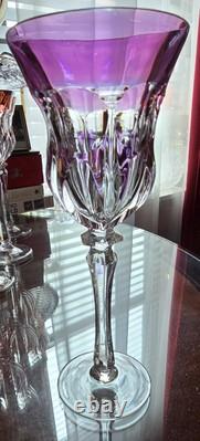 11 Lippert Multicolored Cut To Clear Crystal Wine Glasses 8.75