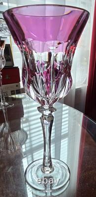 11 Lippert Multicolored Cut To Clear Crystal Wine Glasses 8.75