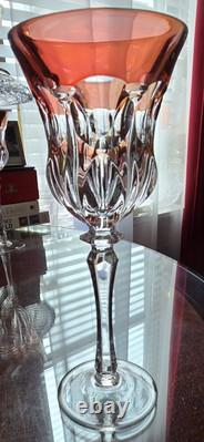 11 Lippert Multicolored Cut To Clear Crystal Wine Glasses 8.75
