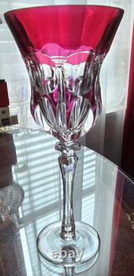 11 Lippert Multicolored Cut To Clear Crystal Wine Glasses 8.75
