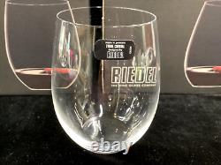 11 Riedel Crystal 5 cabernet/merlot stemless O Wine Tumbler Glasses MINT