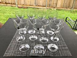 11 Rosenthal MAITRE Crystal Tall Bubble Stem Studio Line White Wine glasses