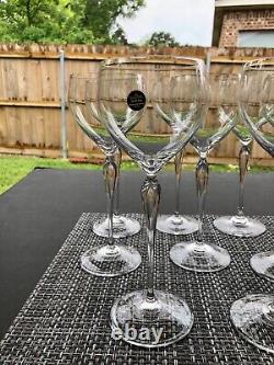 11 Rosenthal MAITRE Crystal Tall Bubble Stem Studio Line White Wine glasses