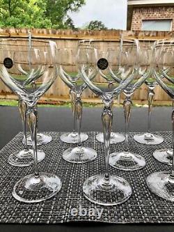 11 Rosenthal MAITRE Crystal Tall Bubble Stem Studio Line White Wine glasses