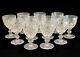 11 Saint St. Louis Cut Crystal Glass Burgundy Wine Goblets in Versailles