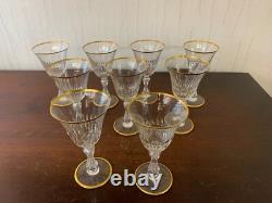 11 White Wine Glasses Model Lozère Cut Crystal Saint Louis (Price Per Unit)