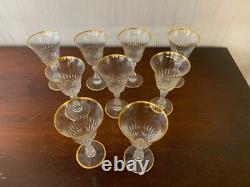 11 White Wine Glasses Model Lozère Cut Crystal Saint Louis (Price Per Unit)
