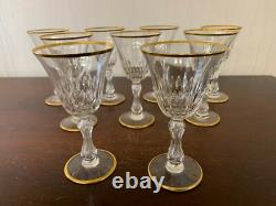 11 White Wine Glasses Model Lozère Cut Crystal Saint Louis (Price Per Unit)