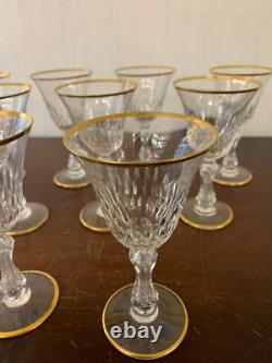 11 White Wine Glasses Model Lozère Cut Crystal Saint Louis (Price Per Unit)