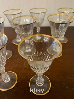 11 White Wine Glasses Model Lozère Cut Crystal Saint Louis (Price Per Unit)