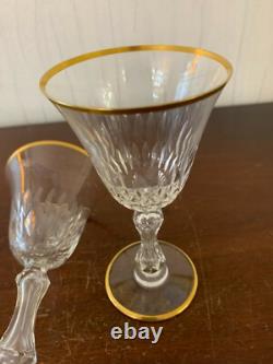11 White Wine Glasses Model Lozère Cut Crystal Saint Louis (Price Per Unit)