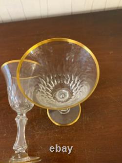 11 White Wine Glasses Model Lozère Cut Crystal Saint Louis (Price Per Unit)