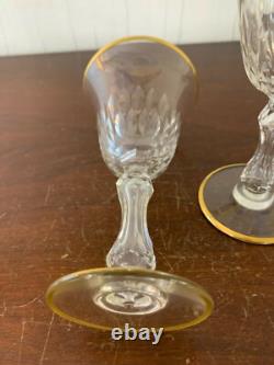 11 White Wine Glasses Model Lozère Cut Crystal Saint Louis (Price Per Unit)