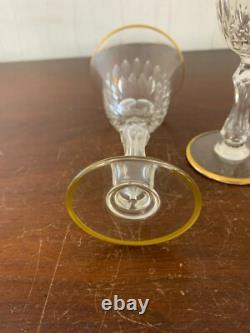 11 White Wine Glasses Model Lozère Cut Crystal Saint Louis (Price Per Unit)