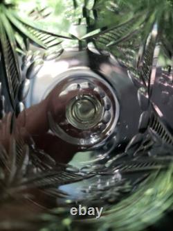 (11) Wine Goblets Glasses 6 Elegant crystal Rock Sharpe floral swag dots arch