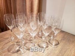 12 Baccarat Crystal Wine Glasses St. Remy