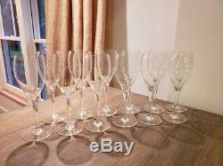 12 Baccarat Crystal Wine Glasses St. Remy