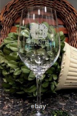 12 Big Del Dotto Vinyards Napa Valley Crystal Wine Glasses