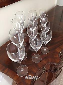 12 CHRISTOFLE ALBI Crystal 4 water goblet 4 red wine 4 white wine