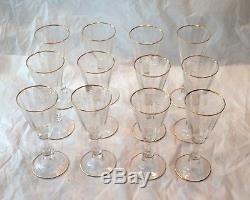 12 Exceptional Moser Lobmeyr Art Cut Glass Rock Crystal Wine Goblets