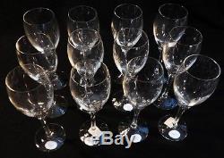 12 Gorham Andante Handcrafted Crystal Wine Glasses Yugoslavia Beautiful